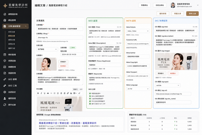 醫美診所網站設計|Google SEO × AI 搜尋優化 × 高轉換品牌官網|杰鼎數位科技