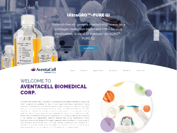 杰鼎網站設計範例- AventaCell BioMedical Corp